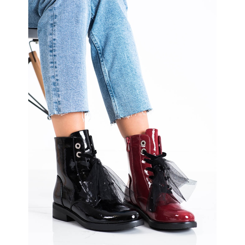 Bottines élégantes à lacets VINCEZA noir 2