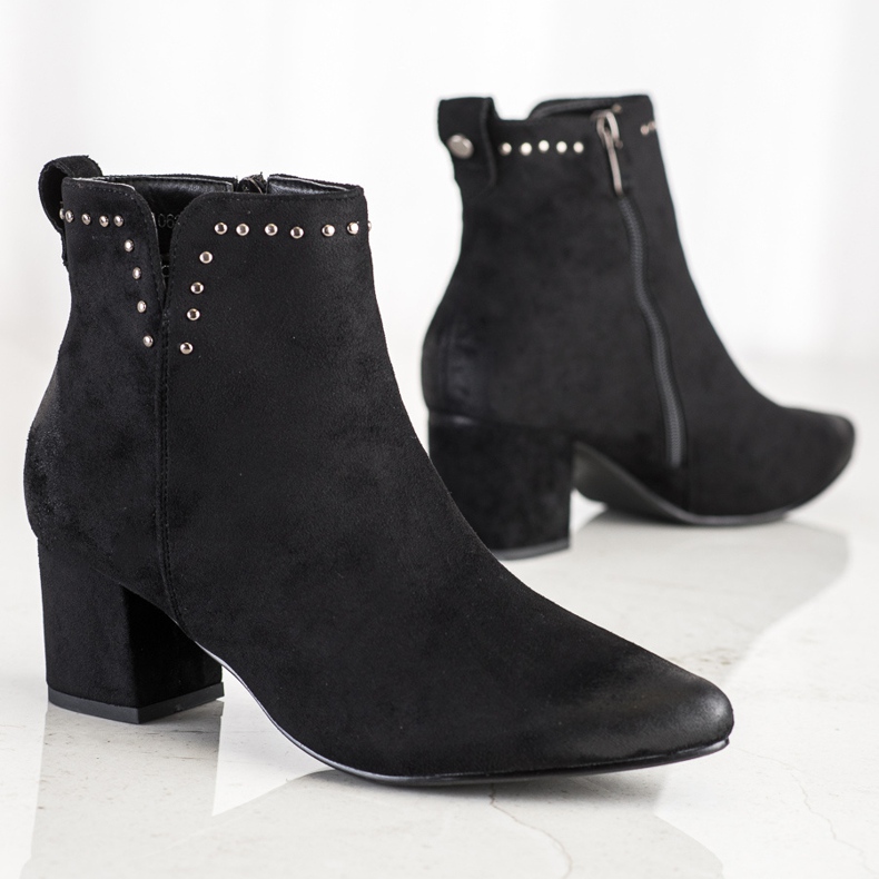 Bottes sur un poteau bas VINCEZA noir 1
