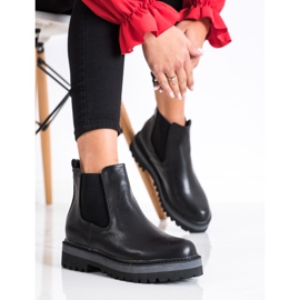 SHELOVET Bottes sur la plate-forme noir 2