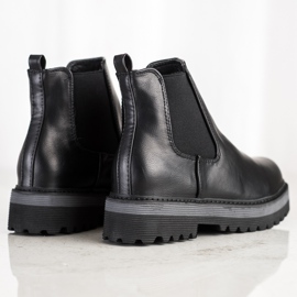 SHELOVET Bottes sur la plate-forme le noir 1