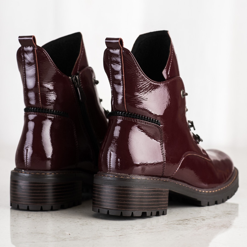 Bottes confortables VINCEZA bordeaux rouge 1