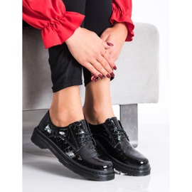 Filippo Chaussures en cuir à imprimé serpent le noir 2