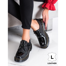 Filippo Chaussures en cuir à lacets noir 1