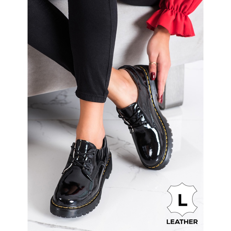 Filippo Chaussures en cuir à lacets noir 1