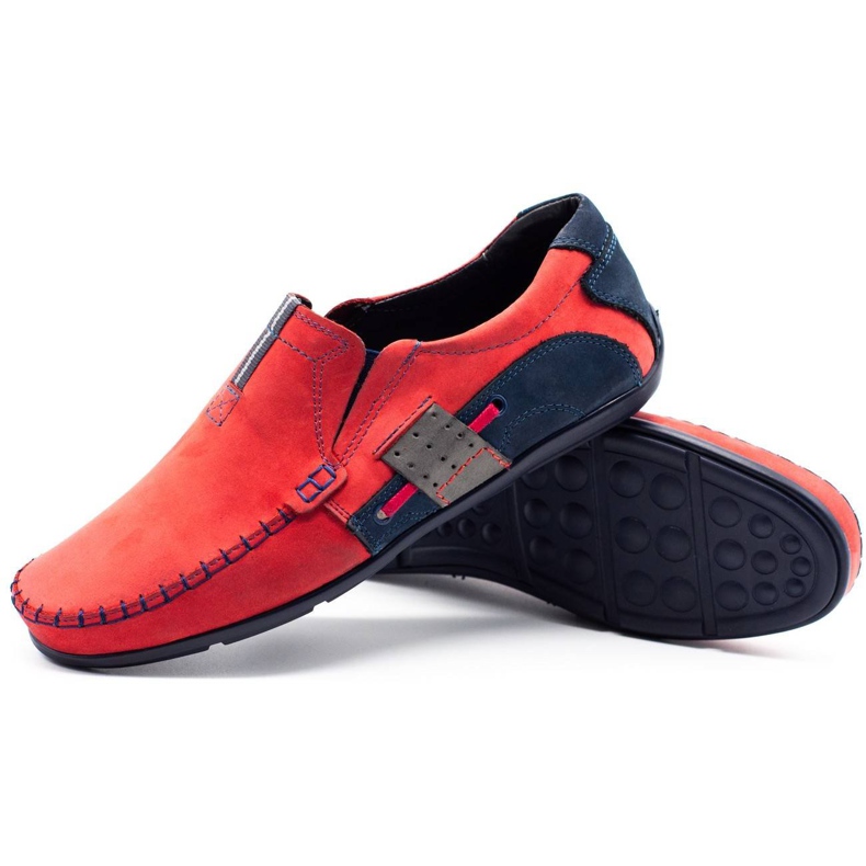 Olivier Mocassins homme 834 rouge bleu marin 2 Olivier Mocassins homme 834 rouge bleu marin 2