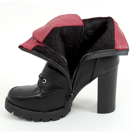 Bottines à talons larges noires M556 Noir le noir 3