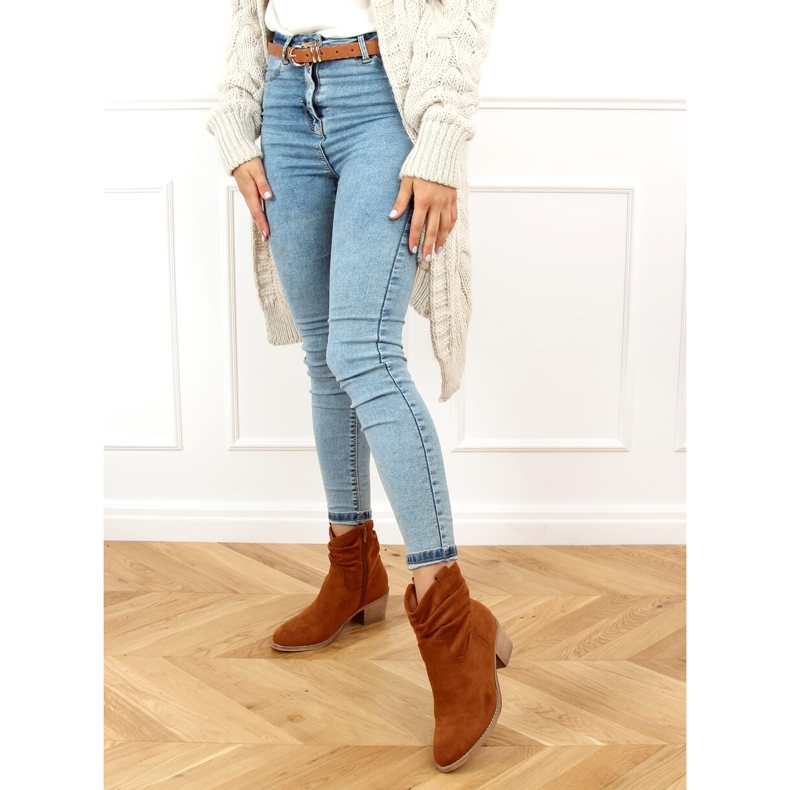 Bottines à talons camel Z1165 Camel brun 2