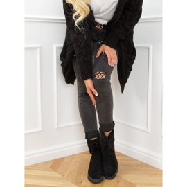 Bottes sur un coin caché noir KL-711 Black le noir 2