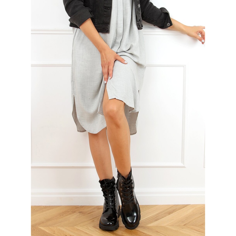 Travailleurs à lacets noirs Y9551 Noir le noir 1