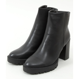 Noir CH19153 Bottines compensées noires à talons hauts le noir 1