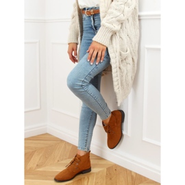 Chaussures à lacets camel 8321 Camel brun 3