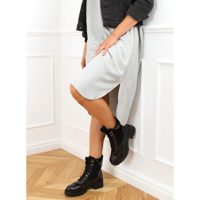 Boots sur semelle épaisse KL-757 Noir le noir 2