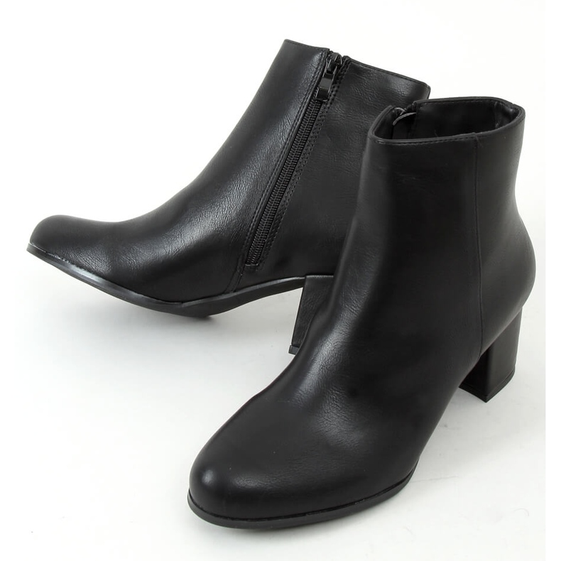 Bottines noires à talons MM6265-1 Noir 1