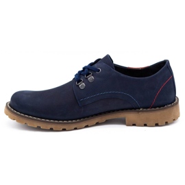 Olivier Chaussures homme bottines cuir 812MP bleu marine 1