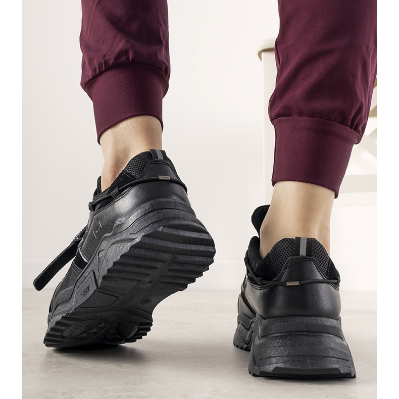 Baskets femme noires Temida le noir 1