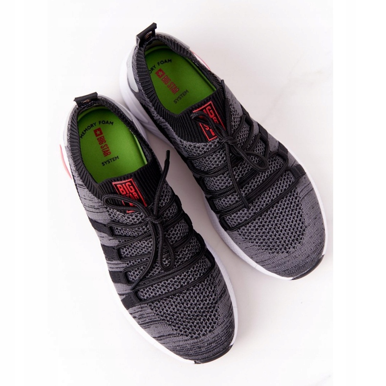 Chaussures de sport pour femmes mousse Big Star HH274532 Gris foncé 4 Chaussures de sport pour femmes mousse Big Star HH274532 Gris foncé 4