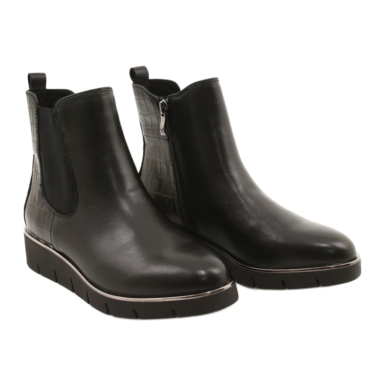 Caprice Bottines compensées Walking On Air system 25339 Noir 4