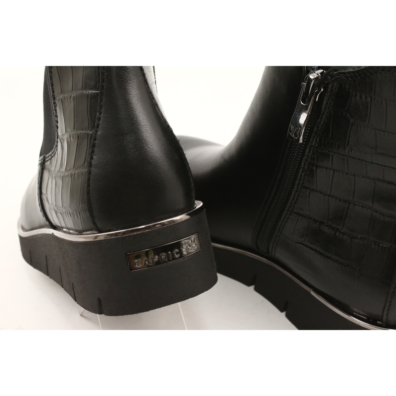 Caprice Bottines compensées Walking On Air system 25339 Noir le noir 6