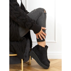 Noir Bottines compensées et plateforme E2381 Noir le noir 1