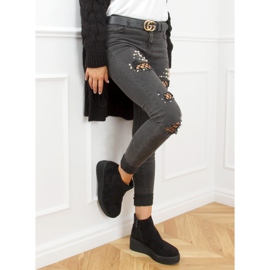 Noir Bottines compensées et plateforme E2381 Noir le noir 3