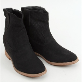 Noir RQ537 Bottes noires sur un coin caché le noir 3