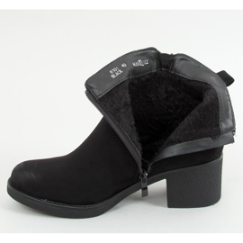Bottines sur talon caoutchouc noir 8301 Noir le noir 4