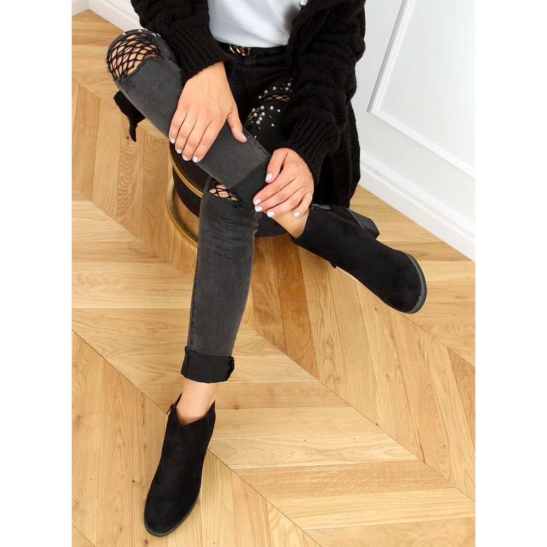 Bottines noires à talons 9B1003 Noir le noir 1