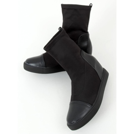 Bottines Sock compensées noires HQ887 Noir le noir 3