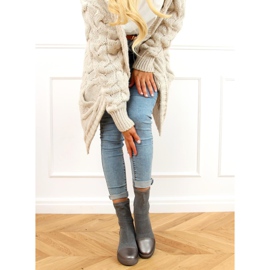 Gris Chaussette compensée à talons HQ887 Gris 2