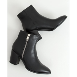 Bottines à talons noires 9547 Noir le noir 3