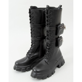 RXJ100 Bottes noires avec pochettes 1