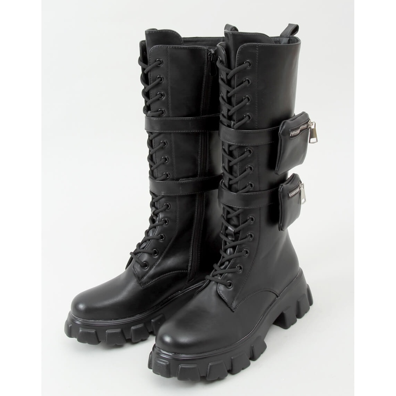 RXJ100 Bottes noires avec pochettes le noir 1