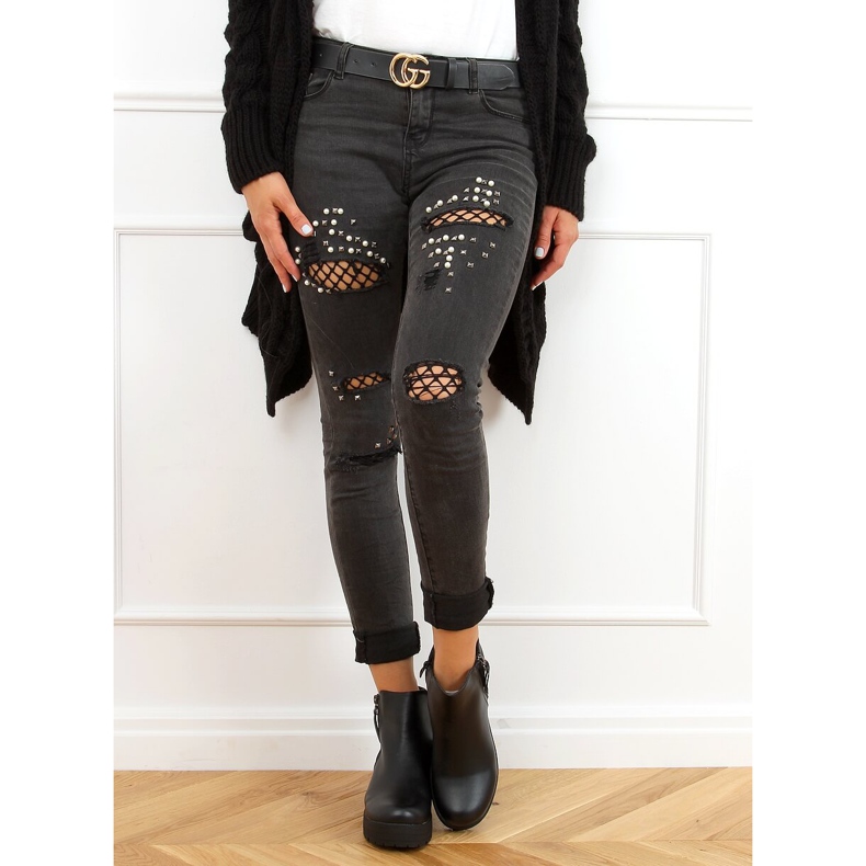 Bottines noires à semelles épaisses 9B1053 Noir le noir 1