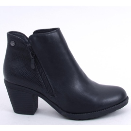 Bottines à talons noires 9B1037 Noir le noir 2