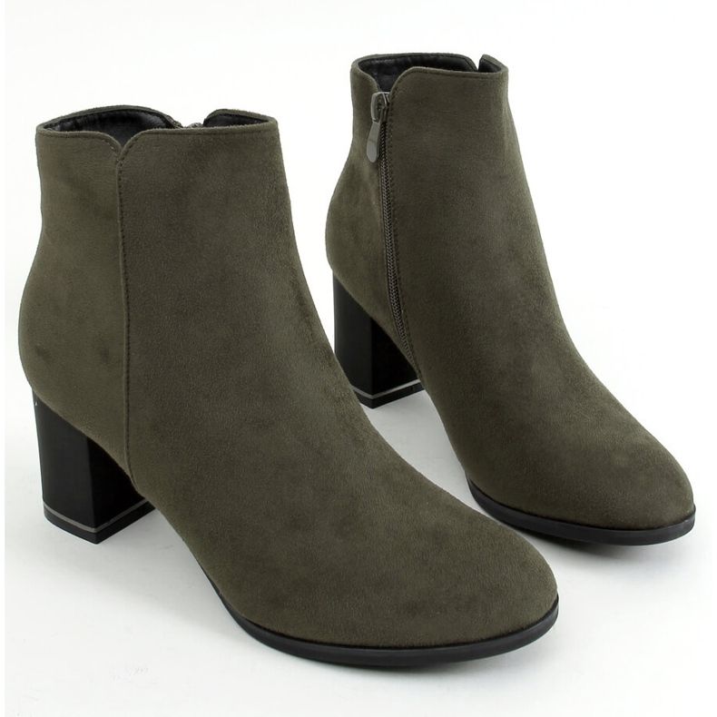 Bottines vertes à talons KL-718 Vert 1