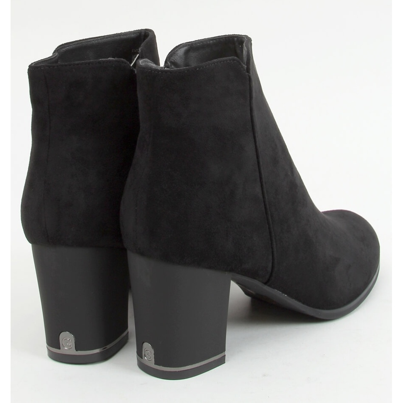 Bottines noires à talons KL-718 Noir 1