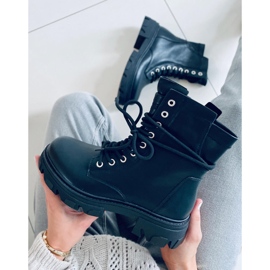 Bottines à lacets noir RQ379 Noir 1