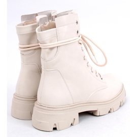 BM Bottines à lacets beige RQ379 Beige 2