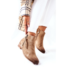 Vinceza Bottes Chaudes En Daim Femme Beige Janice 4