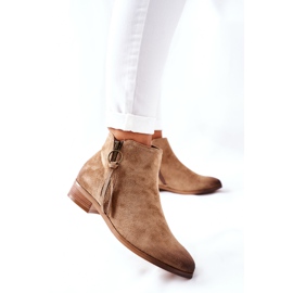 Vinceza Bottes Chaudes En Daim Femme Beige Janice 3