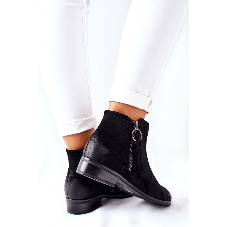 Vinceza Bottes Chaudes En Daim Pour Femmes Noir Janice 1