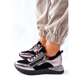 Vinceza Chaussures de sport pour femmes Sneakers Noir Aduan 1