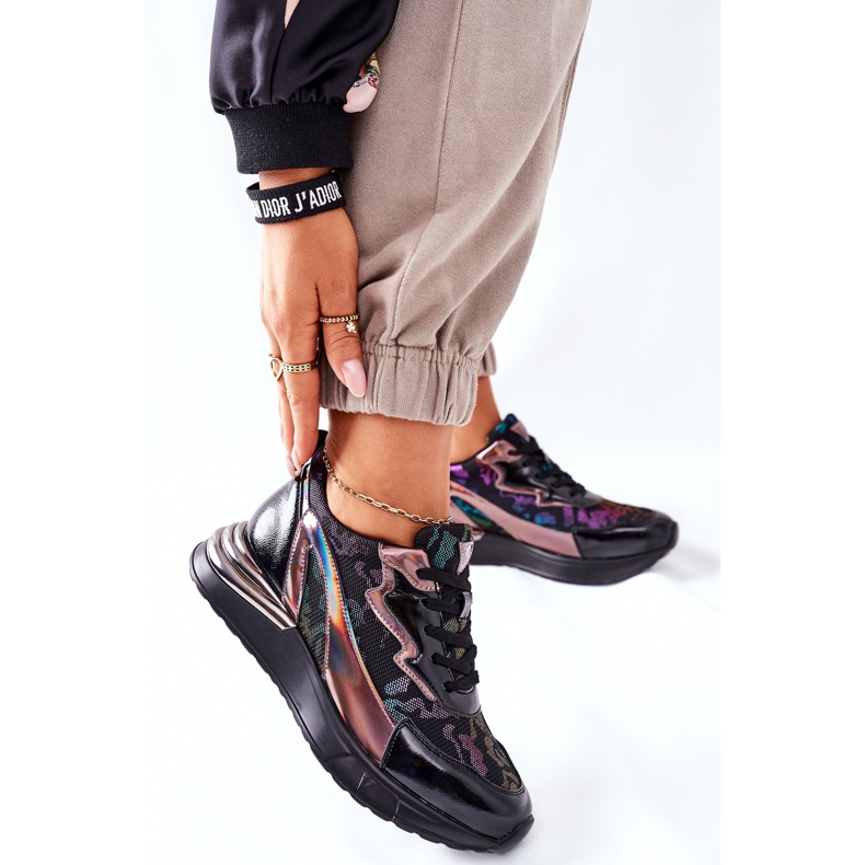 Vinceza Chaussures de sport pour femmes Sneakers Noir Multi Buckland 2