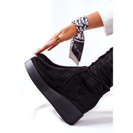 S.Barski Bottines Compensées En Daim S. Barski Noir Celina 1