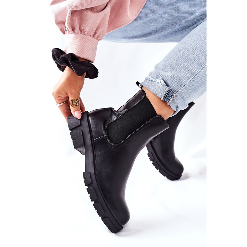 S.Barski Bottes chaudes noires pour femmes Jodhpur boots Roulette le noir 2 S.Barski Bottes chaudes noires pour femmes Jodhpur boots Roulette le noir 2