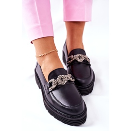 Mocassins Femme Mocassins Cuir Noir Laura Messi 2383 1