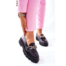 Mocassins Femme Mocassins Cuir Noir Laura Messi 2383 2