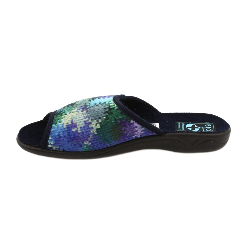 Chaussons Femme Adanex 26264 Doux bleu marine bleu vert 1