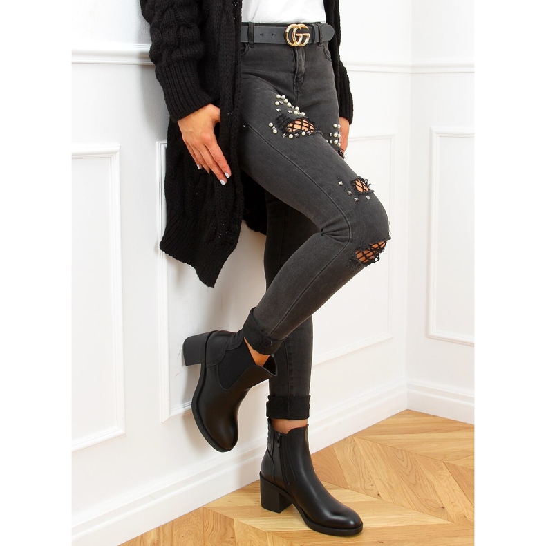 Bottines Chelsea noires, noir 9565 Noir le noir 2