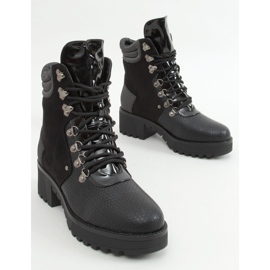 Bottines à lacets noires DF3712 Noir le noir 1